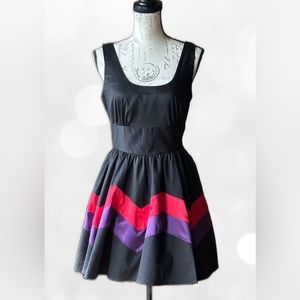 Forever 21 Cinched Waist, Full Skirt Dress, Back Button Detail, Like New (M)